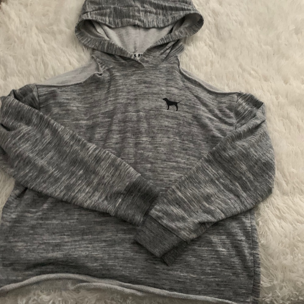 VS Pink hoodie sweatshirt - shoulderless